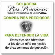 colabora, compra pies preciosos para defender la vida