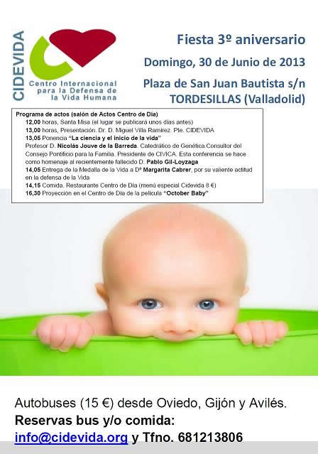 fiesta del 3º aniversario del CIDEVIDA
