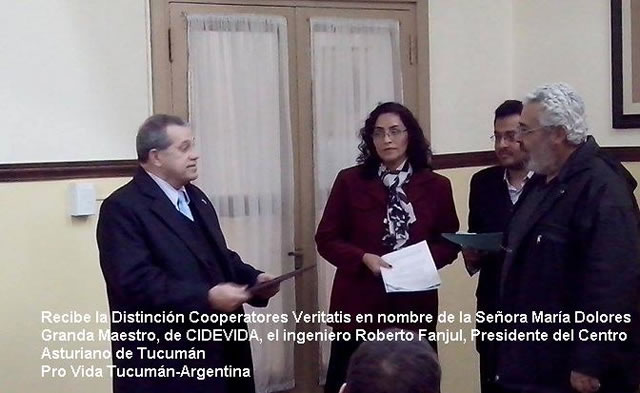 premio cooperatores veritatis a María Dolores Granda Maestro