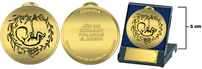 medalla anverso reverso caja